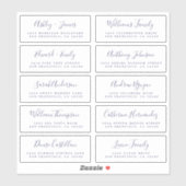 Chic Calligraphy Wedding Guest Adresetiketten Sticker (Vel)