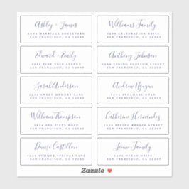 Chic Calligraphy Wedding Guest Adresetiketten Sticker