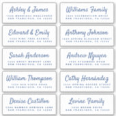 Chic Calligraphy Wedding Guest Adresetiketten Sticker (Voorkant)