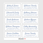 Chic Calligraphy Wedding Guest Adresetiketten Sticker (Vel)