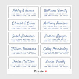 Chic Calligraphy Wedding Guest Adresetiketten Sticker