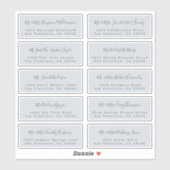 Chic Calligraphy Wedding Guest Adresetiketten Sticker (Vel)