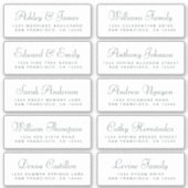 Chic Calligraphy Wedding Guest Adresetiketten Sticker (Voorkant)