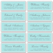 Chic Calligraphy Wedding Guest Adresetiketten Sticker (Voorkant)