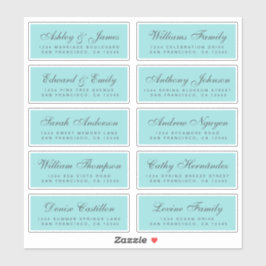 Chic Calligraphy Wedding Guest Adresetiketten Sticker