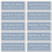 Chic Calligraphy Wedding Guest Adresetiketten Sticker (Voorkant)
