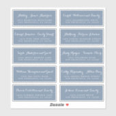 Chic Calligraphy Wedding Guest Adresetiketten Sticker (Vel)