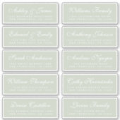 Chic Calligraphy Wedding Guest Adresetiketten Sticker (Voorkant)