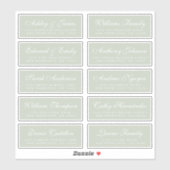Chic Calligraphy Wedding Guest Adresetiketten Sticker (Vel)