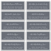 Chic Calligraphy Wedding Guest Adresetiketten Sticker (Voorkant)