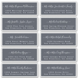 Chic Calligraphy Wedding Guest Adresetiketten Sticker