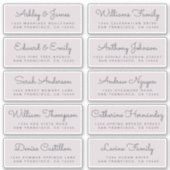 Chic Calligraphy Wedding Guest Adresetiketten Sticker (Voorkant)