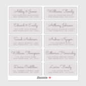 Chic Calligraphy Wedding Guest Adresetiketten Sticker (Vel)