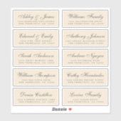 Chic Calligraphy Wedding Guest Adresetiketten Sticker (Vel)