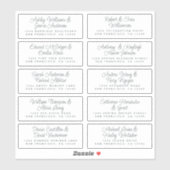 Chic Calligraphy Wedding Guest Adresetiketten Sticker (Vel)