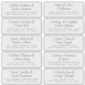 Chic Calligraphy Wedding Guest Adresetiketten Sticker (Voorkant)