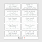 Chic Calligraphy Wedding Guest Adresetiketten Sticker (Vel)