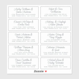 Chic Calligraphy Wedding Guest Adresetiketten Sticker