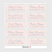 Chic Calligraphy Wedding Guest Adresetiketten Sticker (Vel)