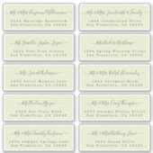Chic Calligraphy Wedding Guest Adresetiketten Sticker (Voorkant)