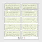Chic Calligraphy Wedding Guest Adresetiketten Sticker (Vel)