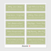 Chic Calligraphy Wedding Guest Adresetiketten Sticker (Vel)
