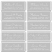 Chic Calligraphy Wedding Guest Adresetiketten Sticker (Voorkant)