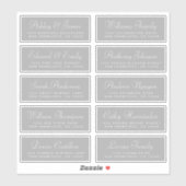 Chic Calligraphy Wedding Guest Adresetiketten Sticker (Vel)