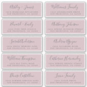Chic Calligraphy Wedding Guest Adresetiketten Sticker (Voorkant)