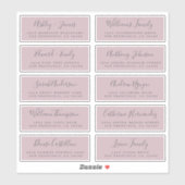 Chic Calligraphy Wedding Guest Adresetiketten Sticker (Vel)