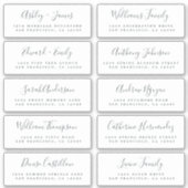 Chic Calligraphy Wedding Guest Adresetiketten Sticker (Voorkant)
