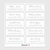 Chic Calligraphy Wedding Guest Adresetiketten Sticker (Vel)