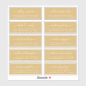 Chic Calligraphy Wedding Guest Adresetiketten Sticker (Vel)
