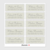 Chic Calligraphy Wedding Guest Adresetiketten Sticker (Vel)