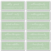 Chic Calligraphy Wedding Guest Adresetiketten Sticker (Voorkant)