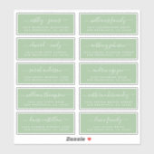 Chic Calligraphy Wedding Guest Adresetiketten Sticker (Vel)