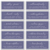 Chic Calligraphy Wedding Guest Adresetiketten Sticker (Voorkant)