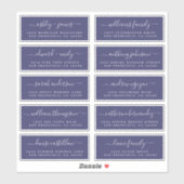 Chic Calligraphy Wedding Guest Adresetiketten Sticker (Vel)