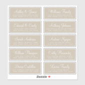 Chic Calligraphy Wedding Guest Adresetiketten Sticker (Vel)