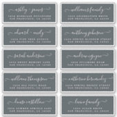 Chic Calligraphy Wedding Guest Adresetiketten Sticker (Voorkant)