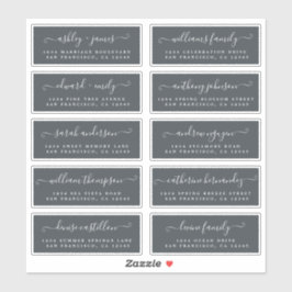 Chic Calligraphy Wedding Guest Adresetiketten Sticker