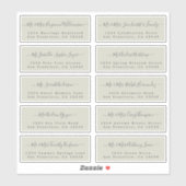 Chic Calligraphy Wedding Guest Adresetiketten Sticker (Vel)