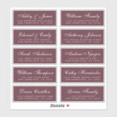Chic Calligraphy Wedding Guest Adresetiketten Sticker (Vel)