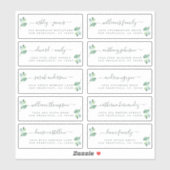 Chic Calligraphy Wedding Guest Adresetiketten Sticker (Vel)