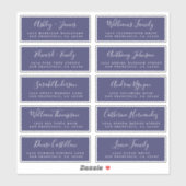 Chic Calligraphy Wedding Guest Adresetiketten Sticker (Vel)