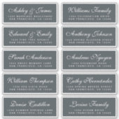 Chic Calligraphy Wedding Guest Adresetiketten Sticker (Voorkant)