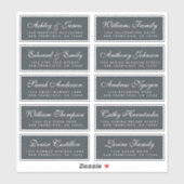 Chic Calligraphy Wedding Guest Adresetiketten Sticker (Vel)