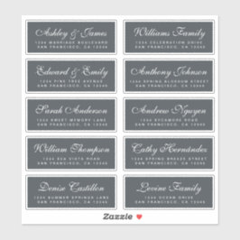 Chic Calligraphy Wedding Guest Adresetiketten Sticker