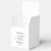 Chic Calligraphy Wedding Repetitie Verloving Bedankdoosjes (Geopend)