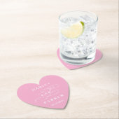 Chic Calligraphy Wedding Repetitie Verloving Kartonnen Onderzetters (Insitu)